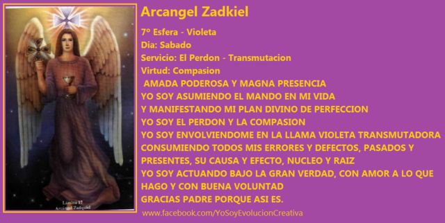 Arcangel Zadkiel - Septimo Rayo - Sabado